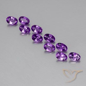 4.12ctw Natural Violeta púrpura oscuro medio Amatista, Ovalada, VVS-VS