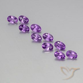 4.15ctw Natural Violeta púrpura Amatista, Ovalada, VVS-VS