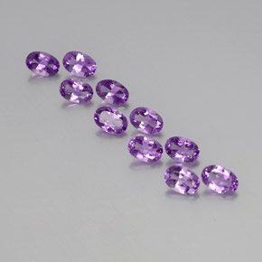 Gemas de amatista violeta púrpura intenso natural de 3,95 ct, corte óvalo, VVS-VS