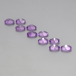 Gemas de amatista violeta púrpura intenso natural de 3,95 ct, corte óvalo, VVS-VS