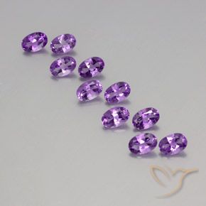 3.82ctw Natural Violeta púrpura Amatista, Ovalada, VVS-VS