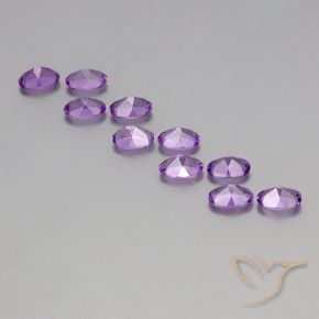 Gemas de Amatista Violeta púrpura natural de 3.82 ct, Ovalada, VVS-VS
