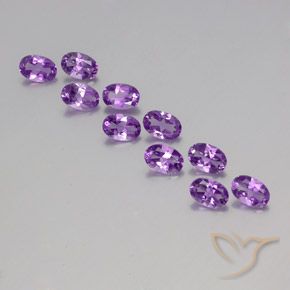 4.03ctw Natural Violeta púrpura Amatista, Ovalada, VVS-VS