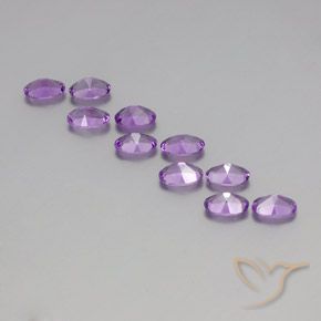 Gemas de Amatista Violeta púrpura natural de 4.03 ct, Ovalada, VVS-VS