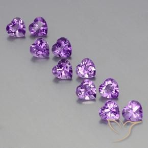 7.39ctw Natural Violeta púrpura oscuro medio Amatista, Corazón, VVS-VS