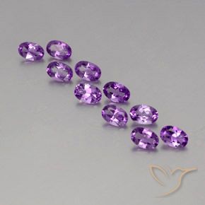 3.93ctw Natural Violeta púrpura oscuro medio Amatista, Ovalada, VVS-VS