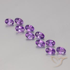 4.08ctw Natural Violeta púrpura Amatista, Ovalada, VVS-VS