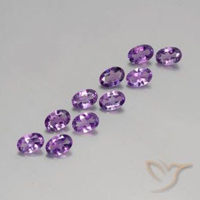 Gemas de Amatista Violeta rosado natural de 3.64 ct, Ovalada, VVS-VS