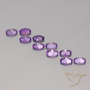 Gemas de Amatista Violeta rosado natural de 3.64 ct, Ovalada, VVS-VS