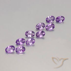 Gemas de Amatista Violeta púrpura natural de 3.67 ct, Ovalada, VVS-VS