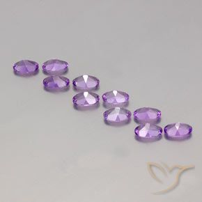 Gemas de Amatista Violeta púrpura natural de 3.67 ct, Ovalada, VVS-VS