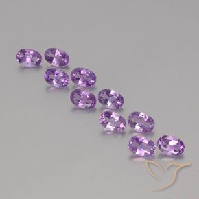 3.87ctw Natural Violeta rosáceo medio Amatista, Ovalada, VVS-VS