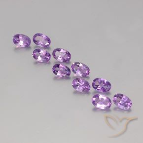 4.05ctw Natural Violeta púrpura medio Amatista, Ovalada, VVS-VS