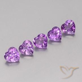 3.60ctw Natural Violeta rosado Amatista, Corazón, VS