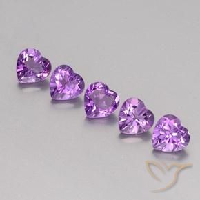 Gemas de Amatista Violeta rosado natural de 3.60 ct, Corazón, VS