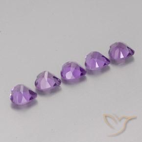 Gemas de Amatista Violeta rosado natural de 3.60 ct, Corazón, VS