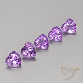 3.63ctw Natural Violeta rosáceo oscuro Amatista, Corazón, VS