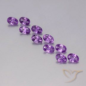 3.91ctw Natural Violeta rosáceo oscuro Amatista, Ovalada, VVS-VS