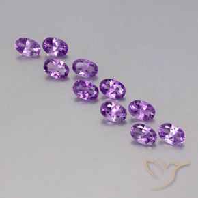 3.97ctw Natural Violeta púrpura Amatista, Ovalada, VVS-VS