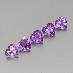 Gemas de Amatista Violeta natural de  ct, Forma de corazón, VS