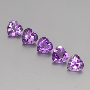Gemas de Amatista Violeta natural de  ct, Forma de corazón, VS