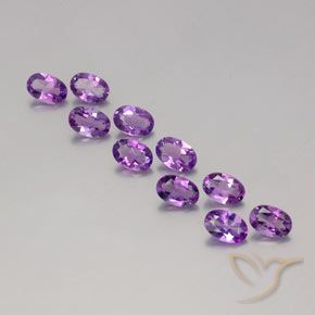 3.77ctw Natural Violeta púrpura medio Amatista, Ovalada, VVS-VS