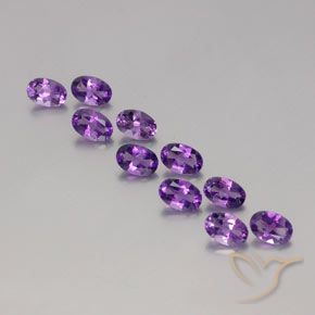 4.12ctw Natural Violeta púrpura oscuro medio Amatista, Ovalada, VVS-VS