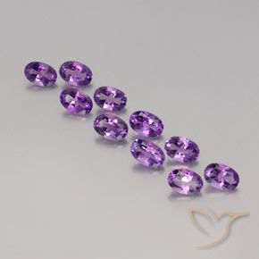 4.11ctw Natural Violeta púrpura Amatista, Ovalada, VVS-VS