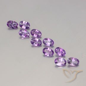3.79ctw Natural Violeta rosáceo medio Amatista, Ovalada, VVS-VS