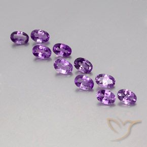 3.85ctw Natural Violeta púrpura Amatista, Ovalada, VVS-VS