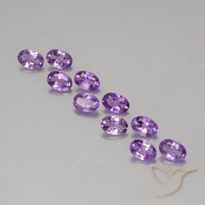 3.85ctw Natural Violeta púrpura Amatista, Ovalada, VVS-VS