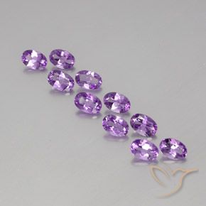 3.96ctw Natural Violeta púrpura medio Amatista, Ovalada, VVS-VS