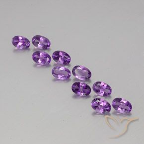 4.10ctw Natural Violeta púrpura Amatista, Ovalada, VVS-VS