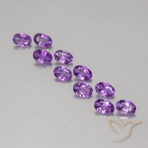 3.97ctw Natural Violeta púrpura oscuro medio Amatista, Ovalada, VVS-VS