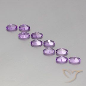 Gemas de Amatista Violeta púrpura intenso natural de 3.99 ct, Ovalada, VVS-VS