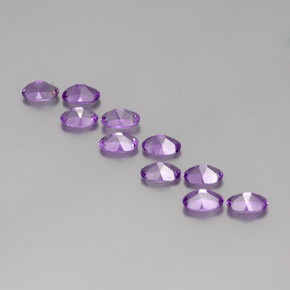 Gemas de amatista violeta púrpura medio natural de 3,94 ct, corte óvalo, VVS-VS