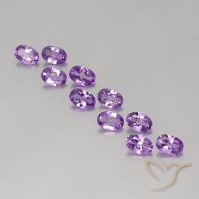 3.64ctw Natural Violeta púrpura medio Amatista, Ovalada, VVS-VS