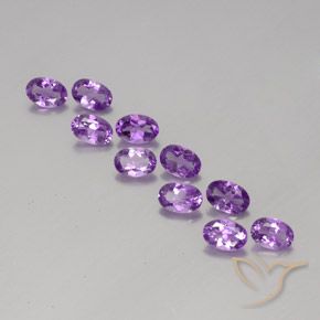 3.98ctw Natural Violeta púrpura Amatista, Ovalada, VVS-VS
