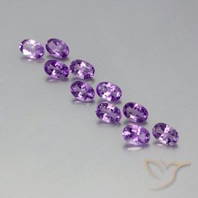 3.81ctw Natural Violeta púrpura intenso Amatista, Ovalada, VVS-VS