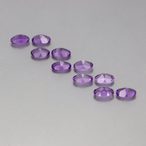 Gemas de Amatista Violeta púrpura oscuro medio natural de 3.95 ct, Corte Óvalo, VVS-VS