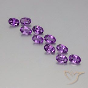 4.10ctw Natural Violeta púrpura Amatista, Ovalada, VVS-VS