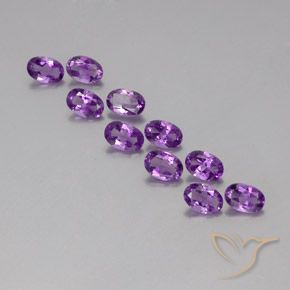 3.88ctw Natural Violeta púrpura Amatista, Ovalada, VVS-VS