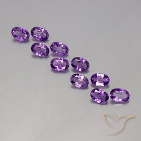 3.84ctw Natural Violeta púrpura oscuro medio Amatista, Ovalada, VVS-VS