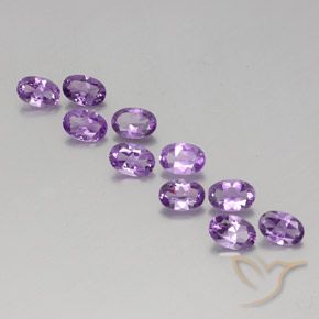 3.79ctw Natural Violeta púrpura medio Amatista, Ovalada, VVS-VS