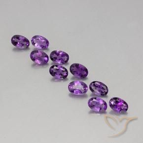 4.06ctw Natural Violeta púrpura intenso Amatista, Ovalada, VVS-VS