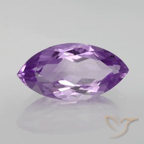 Amatista Violeta púrpura medio natural de 6.27 ct, Marquesa, VVS-VS