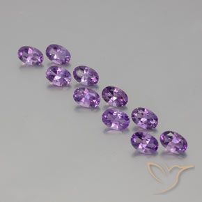 4.05ctw Natural Violeta púrpura intenso Amatista, Ovalada, VVS-VS