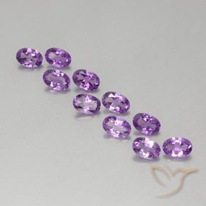 3.94ctw Natural Violeta púrpura Amatista, Ovalada, VVS-VS