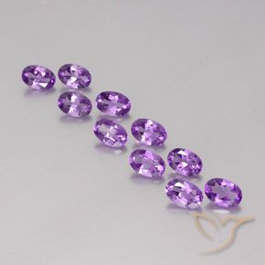 4.18ctw Natural Violeta púrpura Amatista, Ovalada, VVS-VS