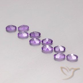 Gemas de amatista violeta natural de 3,97 ct, corte óvalo, VVS-VS